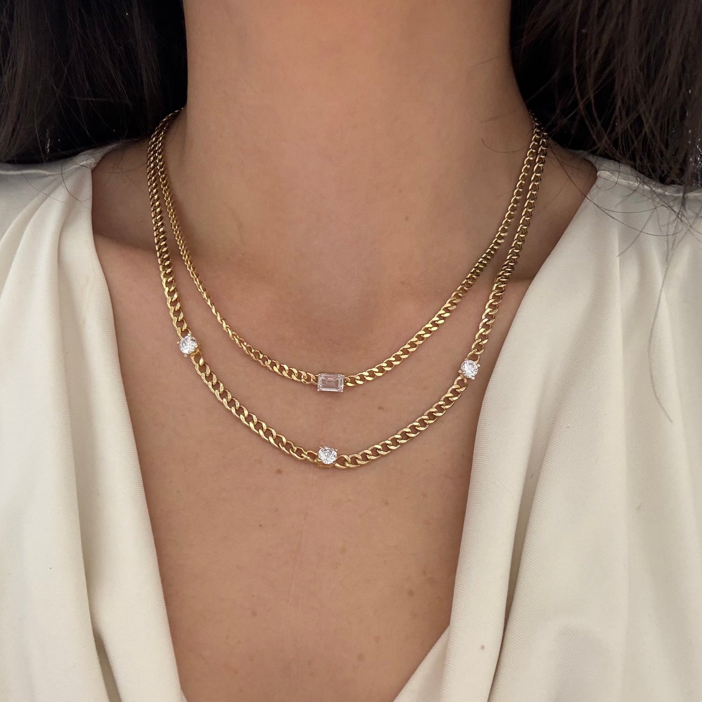 Tri-Zircon Necklace