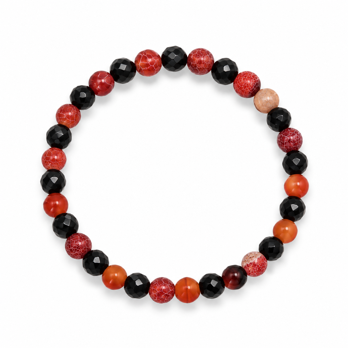 Amber & Hematite Pattern Bracelet