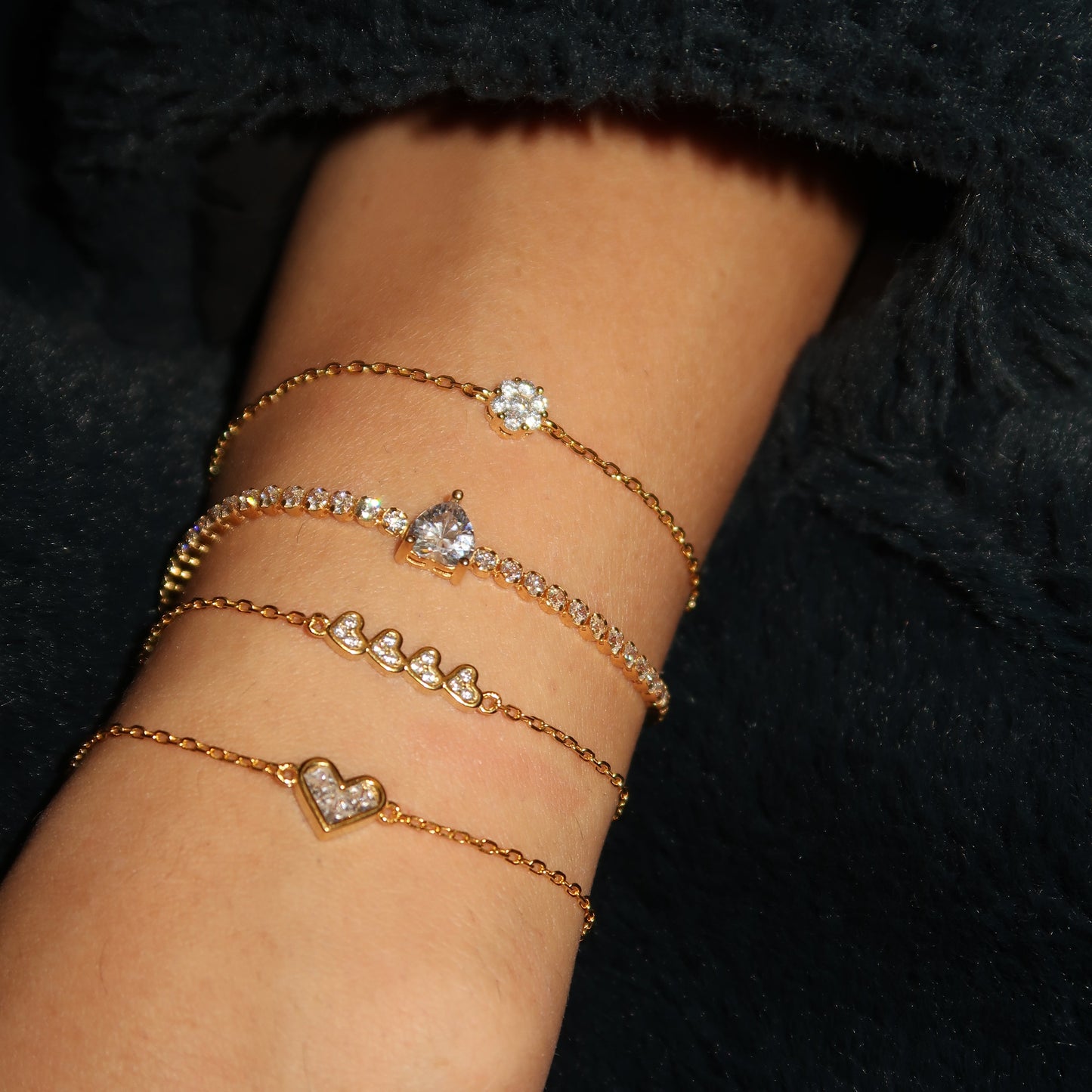 Wave Of Hearts Bracelet