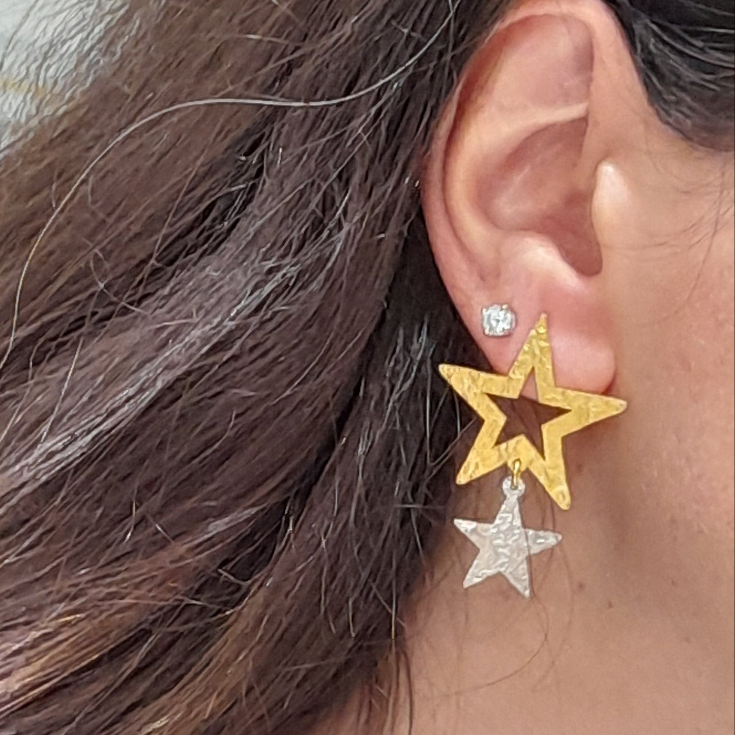 Double Star Earrings