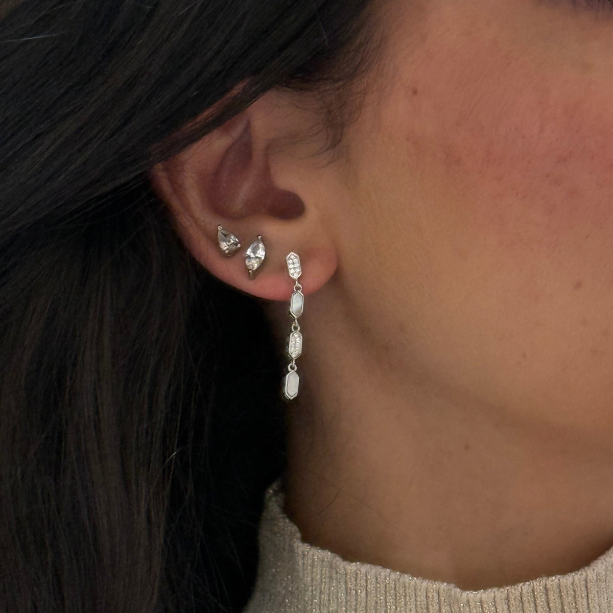 Mother of Pearl Dainty Earrings
