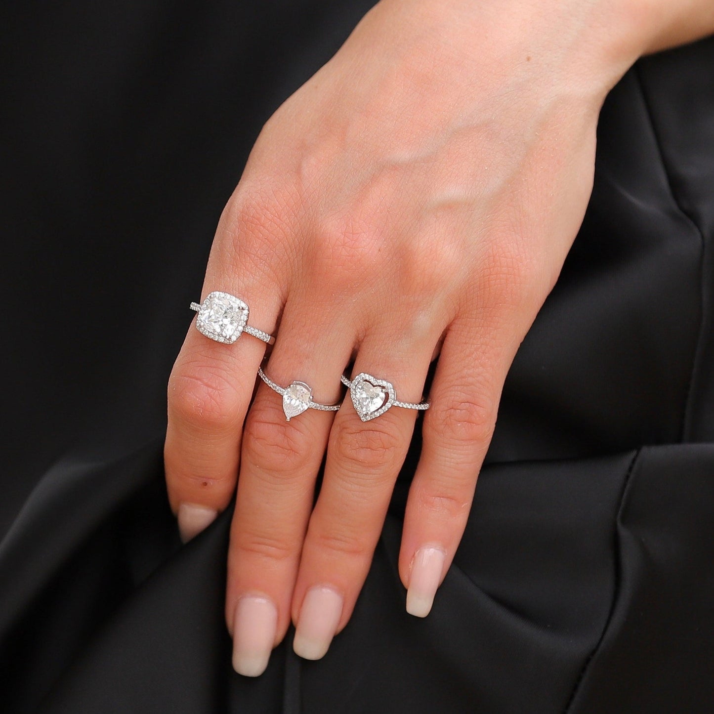 Illusion Square Ring Sterling Silver