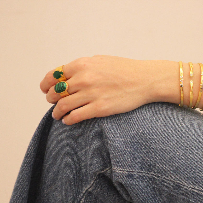 Chunky Malachite Ring
