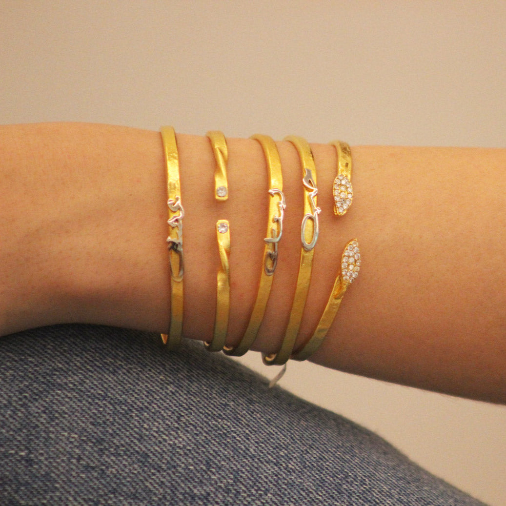 Petite Zircon Leaf bangle