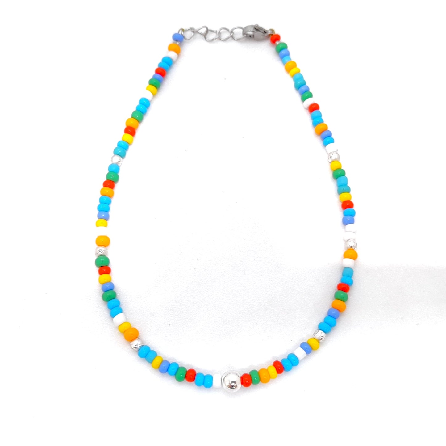 Colorful Beaded Summer Anklet