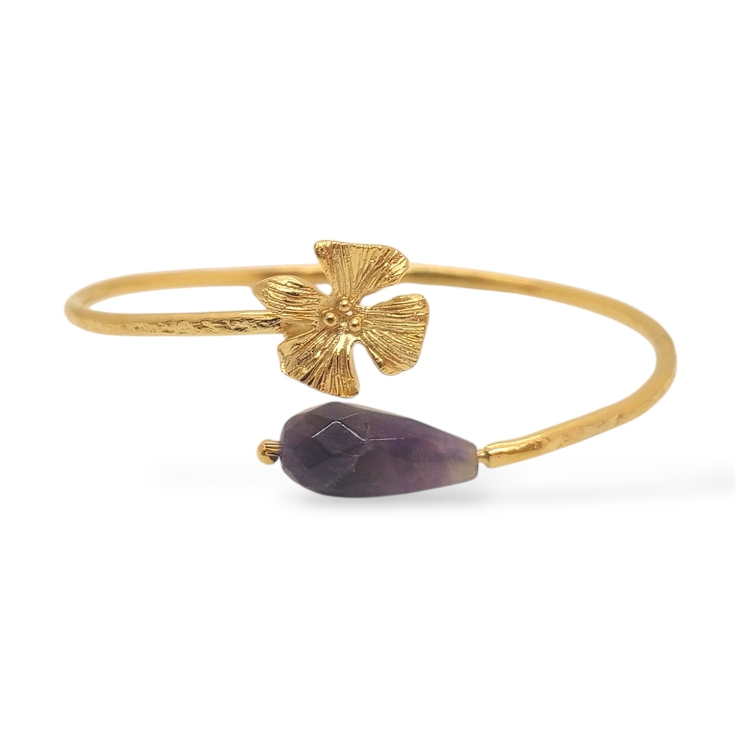 Lilly Flower Stone Bangle
