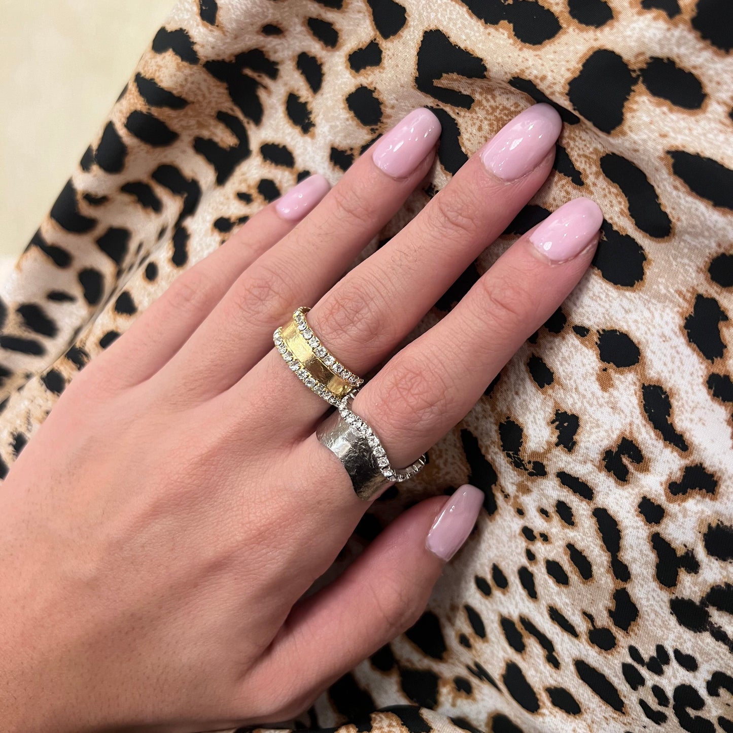 Thin Double-Sided Zircon Ring