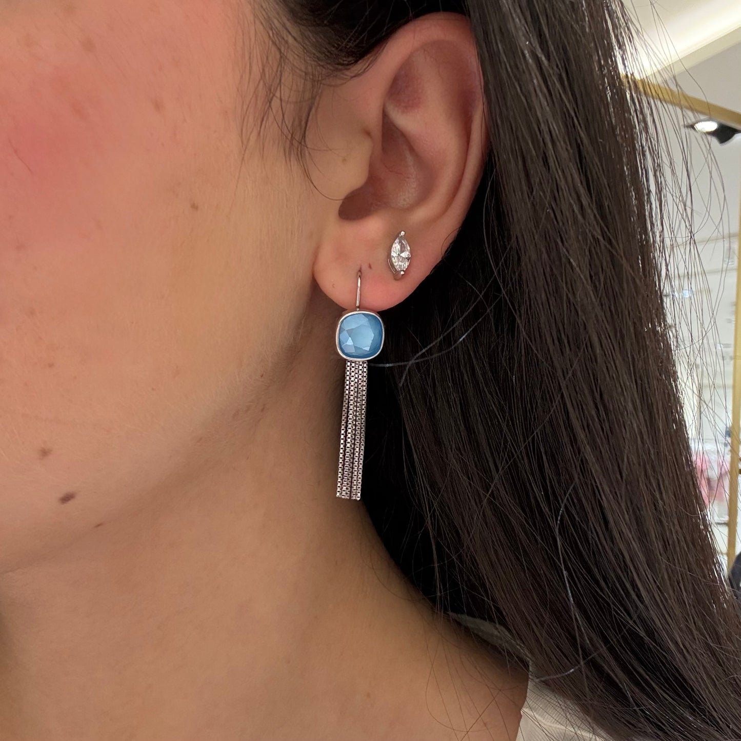 Denim Blue Swarovski Earrings