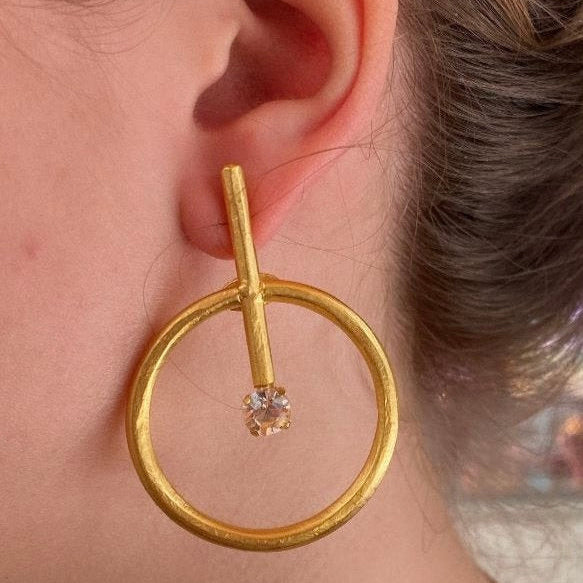 Geometric Swaorvski Earrings
