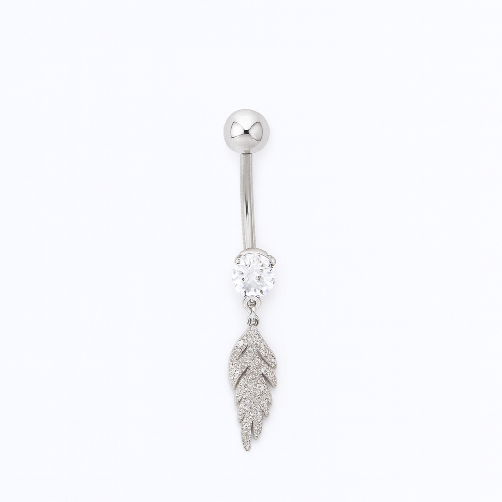 Feather Belly Piercing