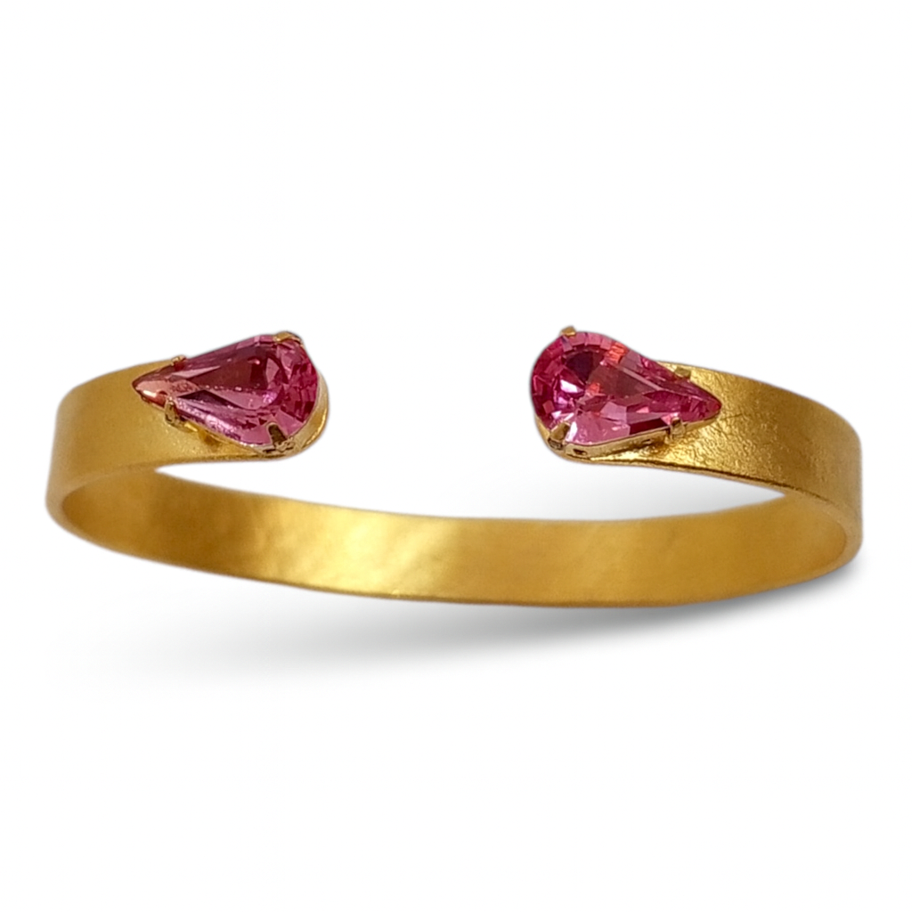 Fuschia Big Teardrop Swarovski Bangle
