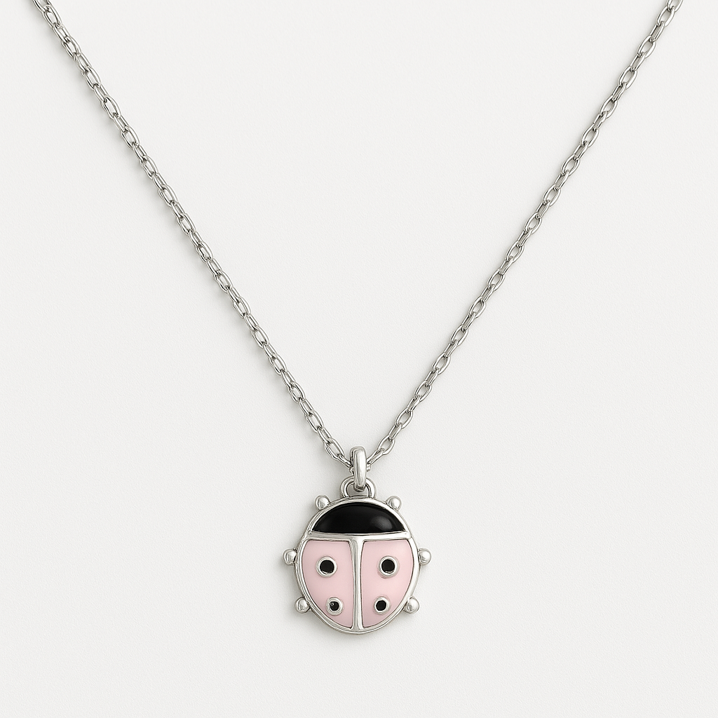 Pink Ladybug Necklace