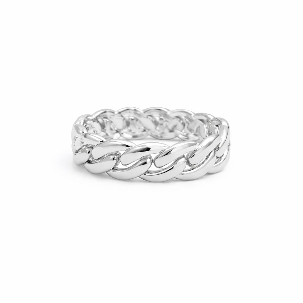 Zircon Chain Chunky Ring
