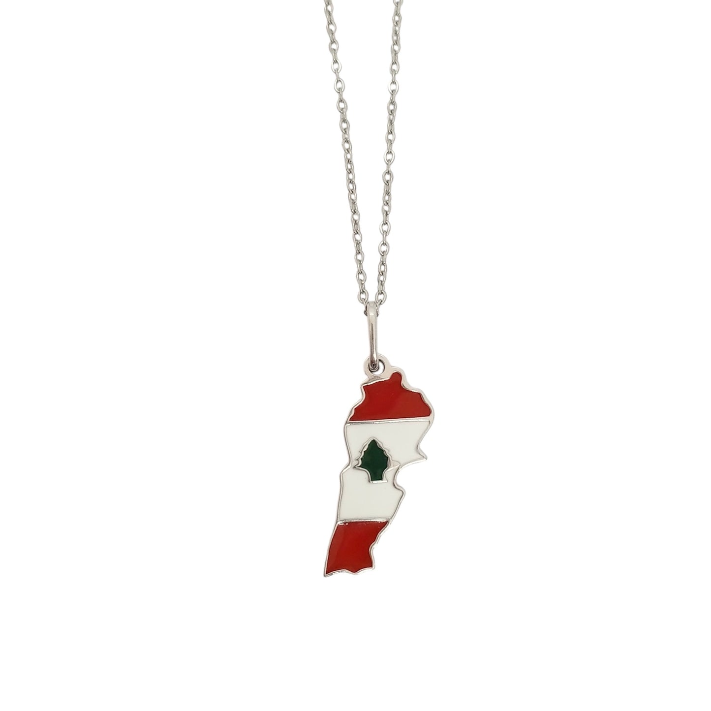 Lebanon Emaille Map Necklace
