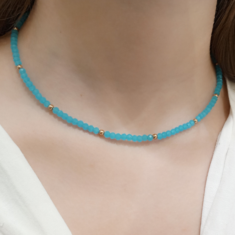 Sky Blue Crystal Necklace