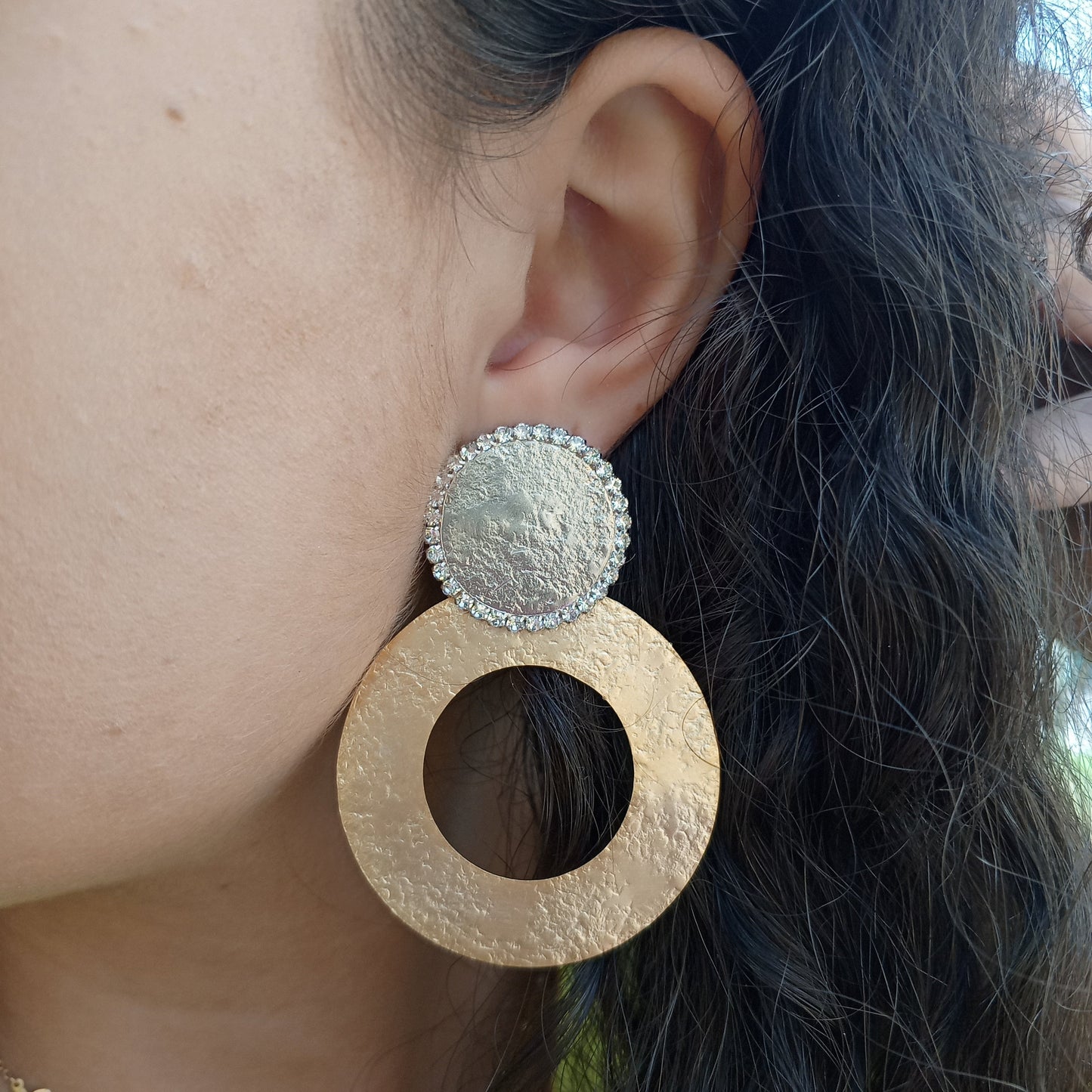 Two-Faced Circle Earrings