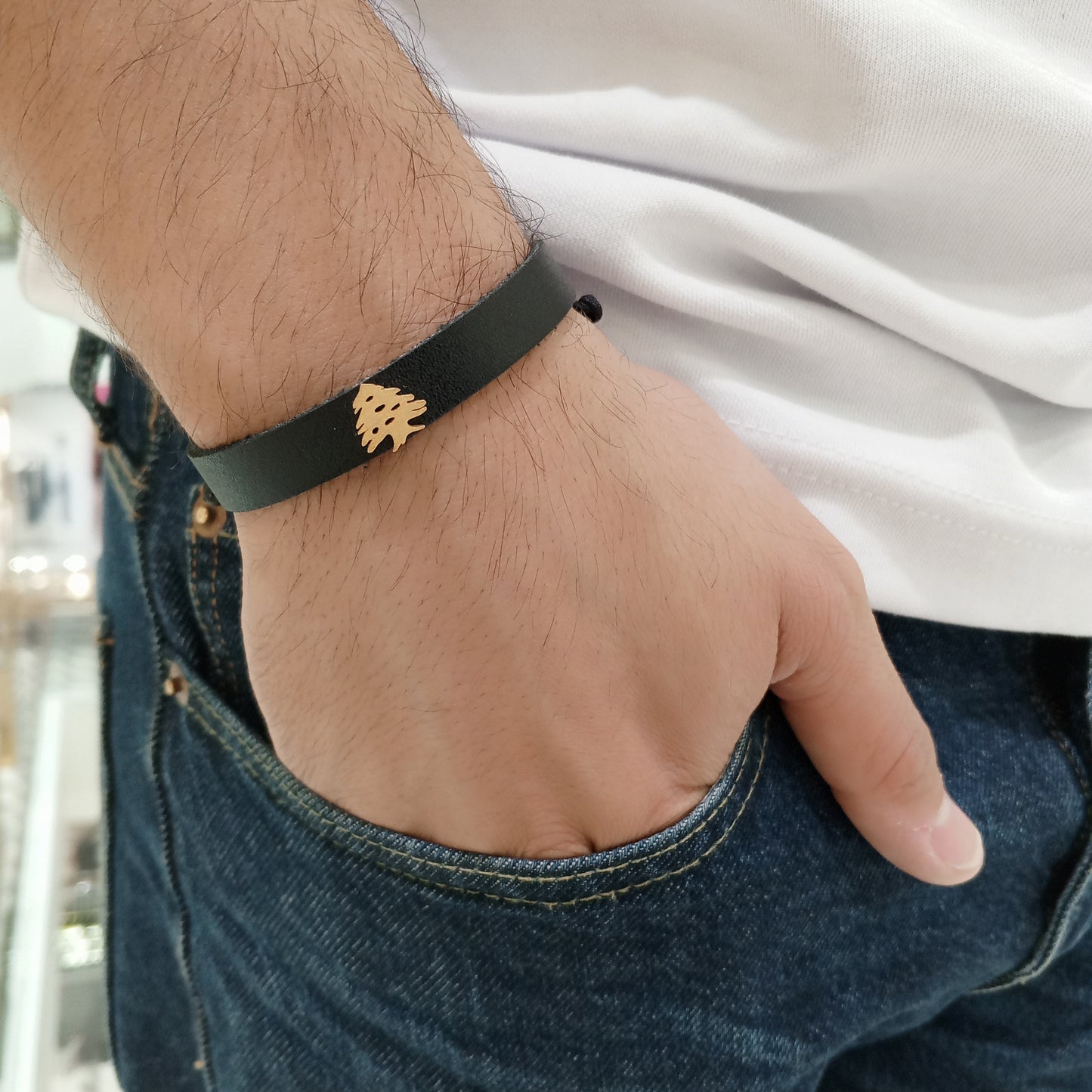 Leather Cedar bracelet