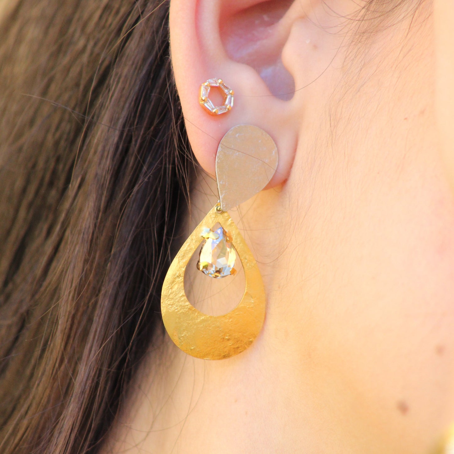 Small Champagne Drop Earrings