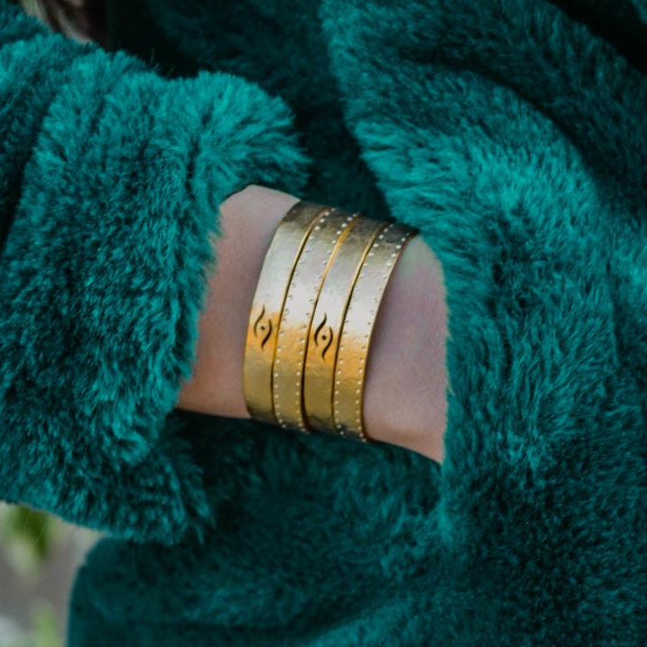 Engraved Eye Bangle