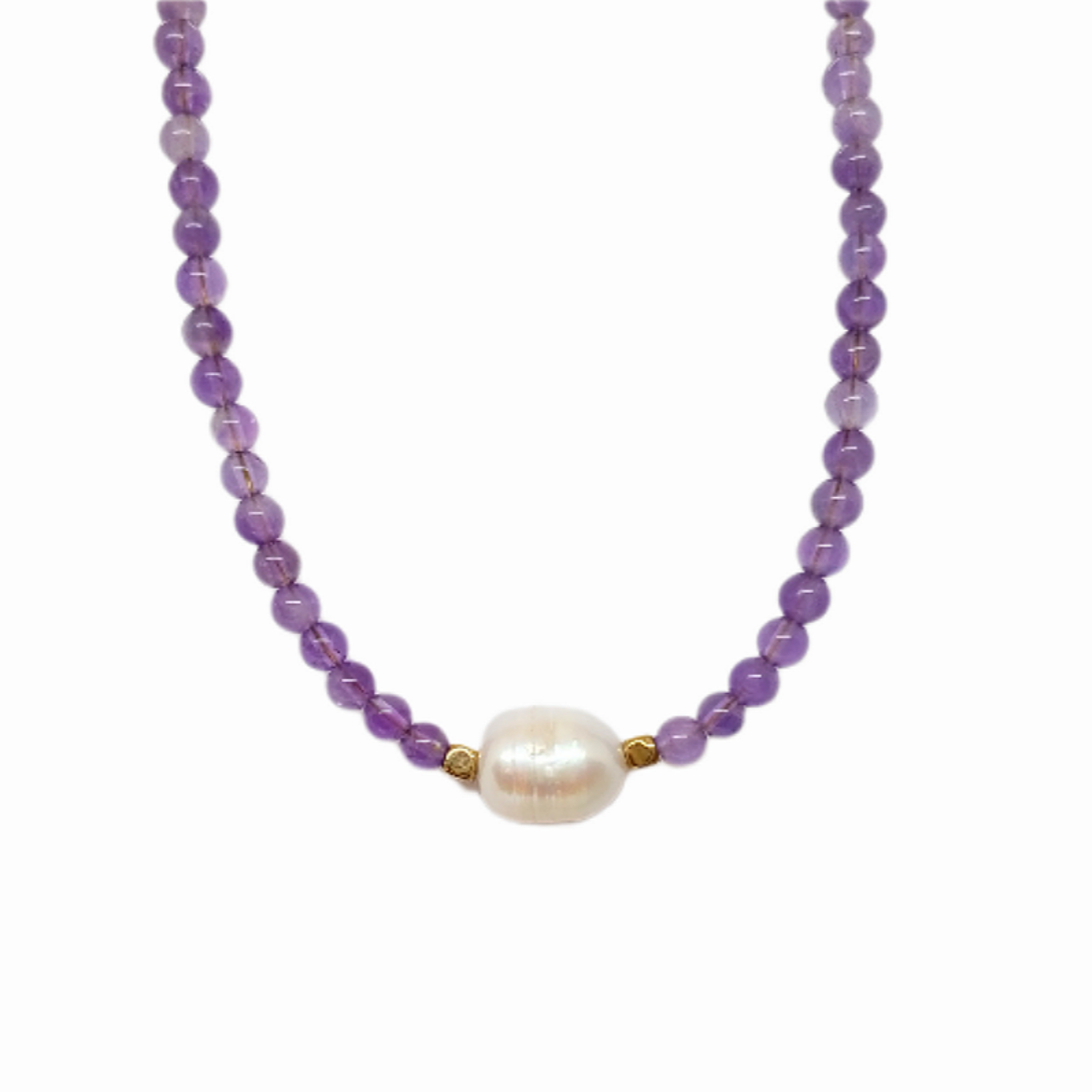 Pearly Amethyst Necklace