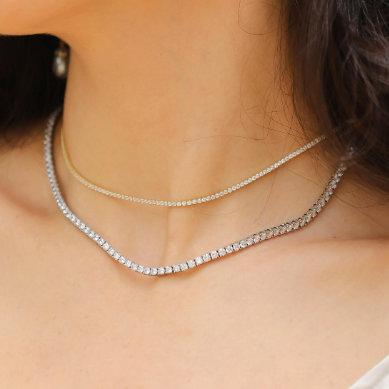 Silver Tennis Necklace