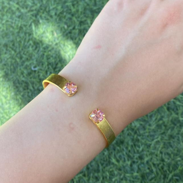 Light Rose Big Round Swarovski Bangle