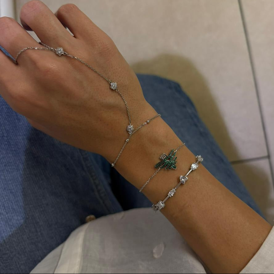 Green Zircon Cedar Bracelet