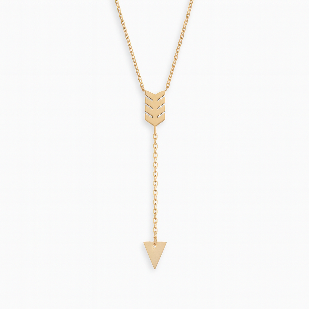 Simple Matte Arrow Necklace