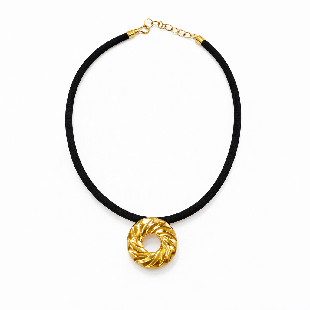 Unique Black Cord Necklace
