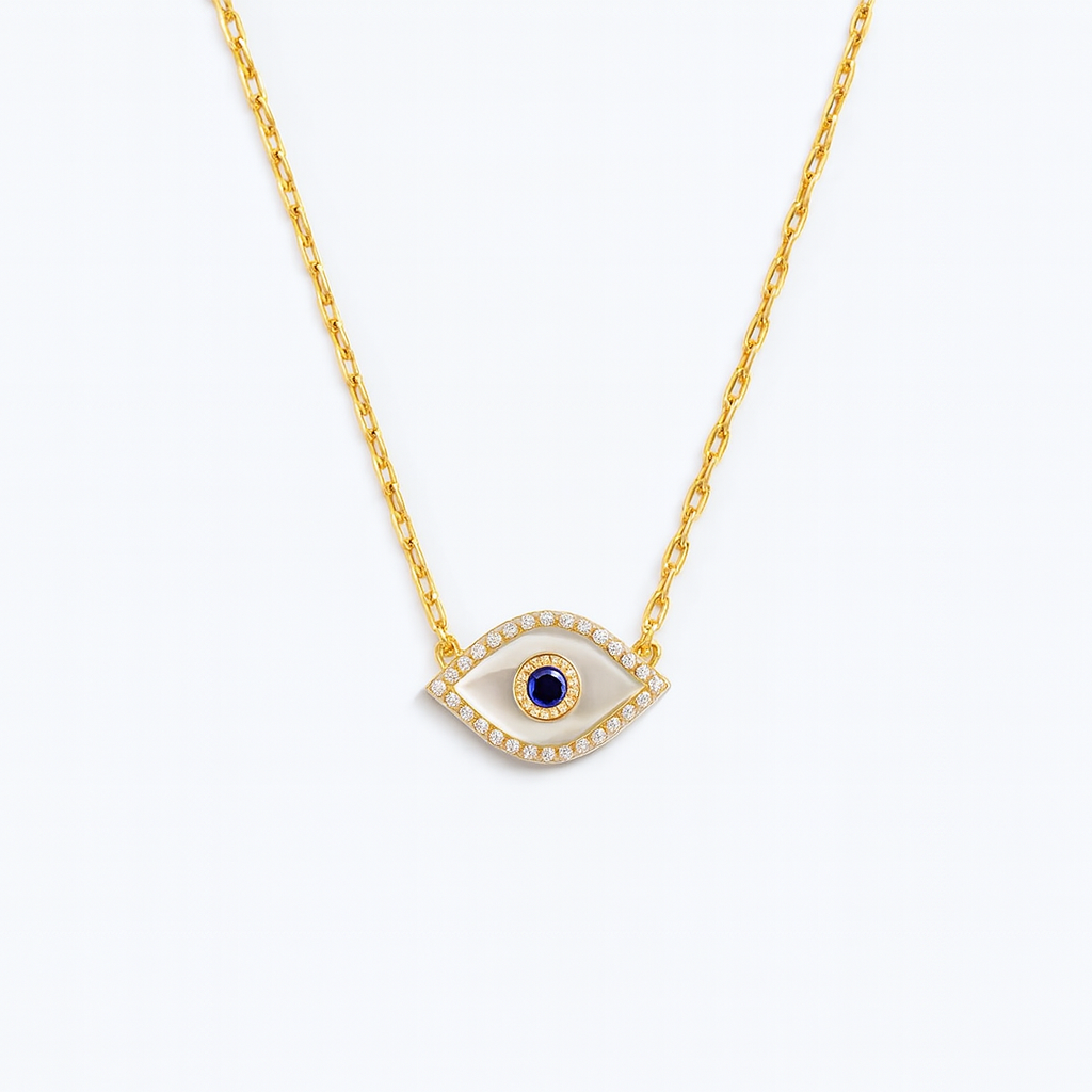 White Eye Necklace
