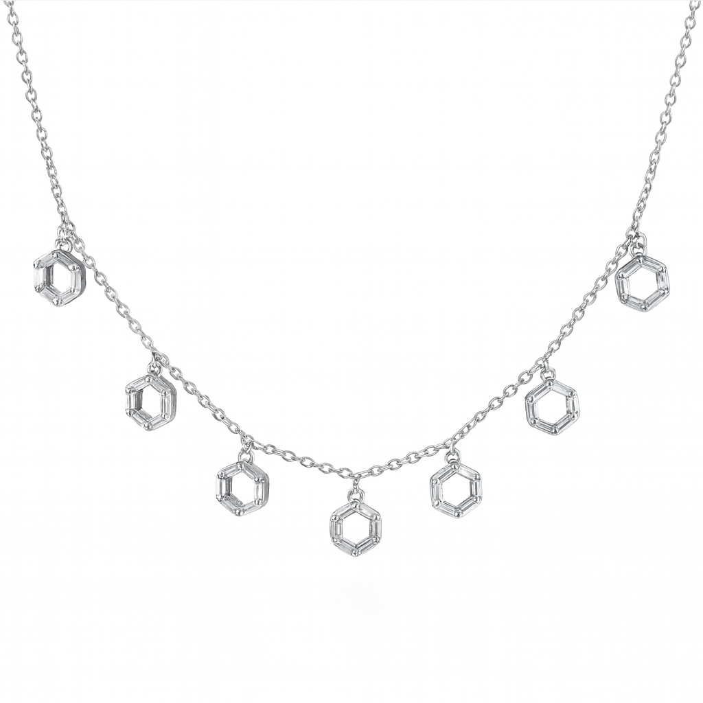 Hexagon Chain Necklace
