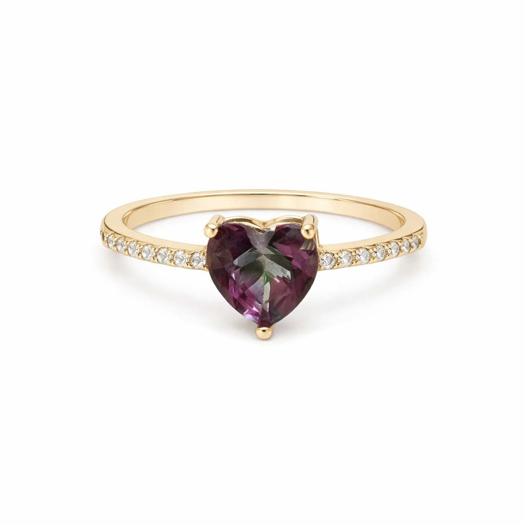 Colored Heart Ring