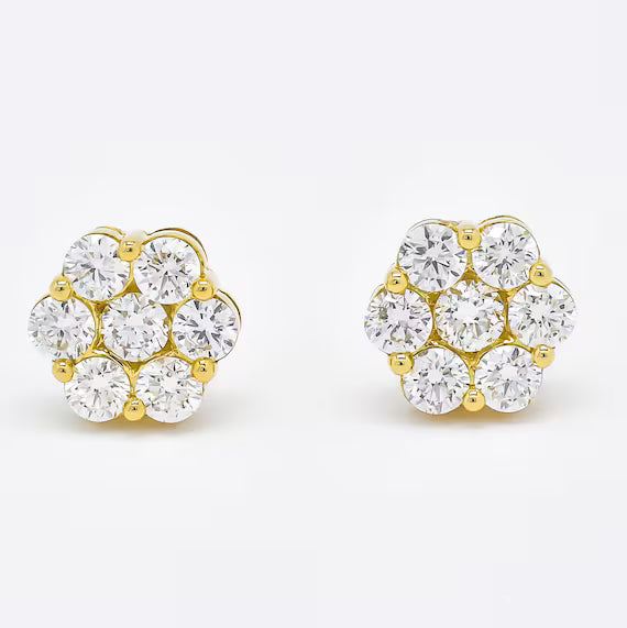 Small Flower Illusion Studs