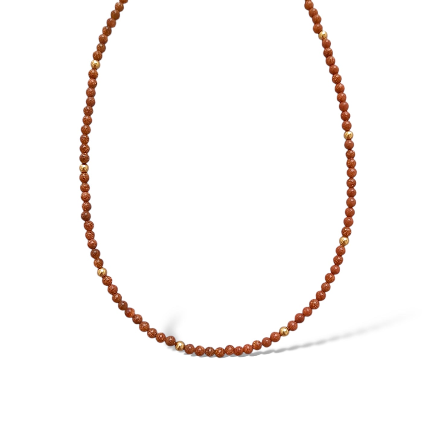 Caramel Brown Sparkly Moonstone Necklace