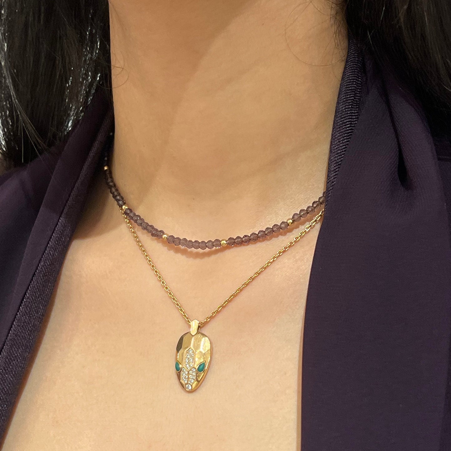 Purple Crystal Necklace