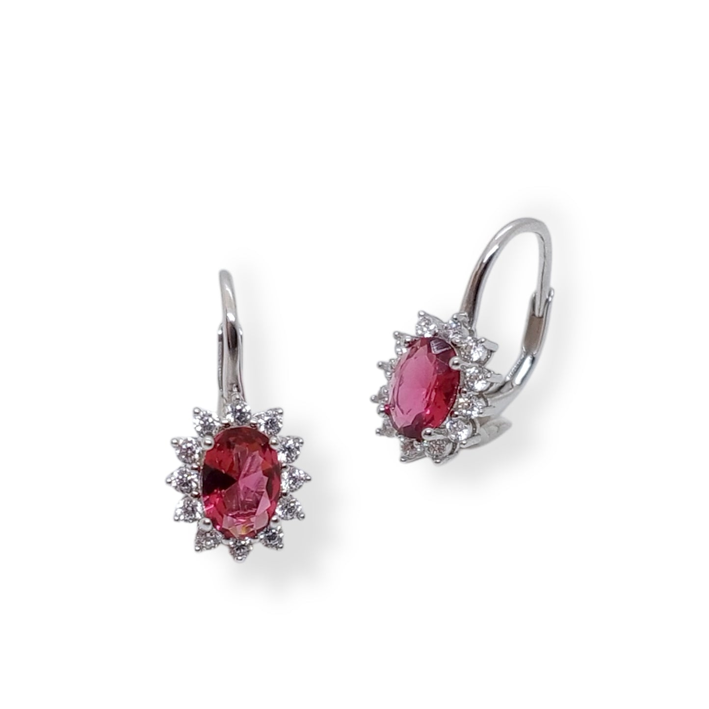 Radiant Ruby Hoops