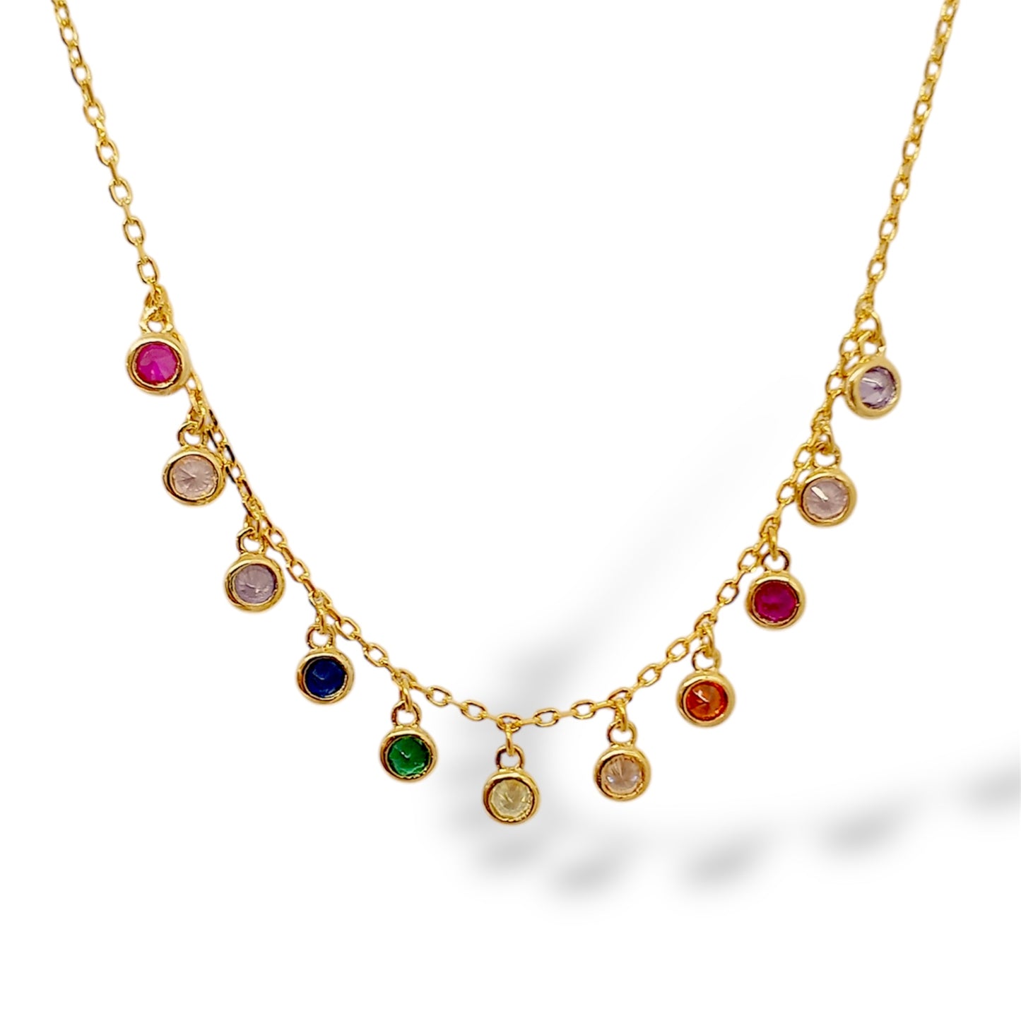 Mini Colored Gems Necklace