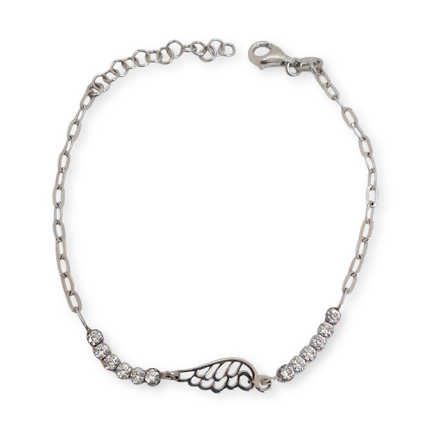 Simple Winged-Tennis Bracelet