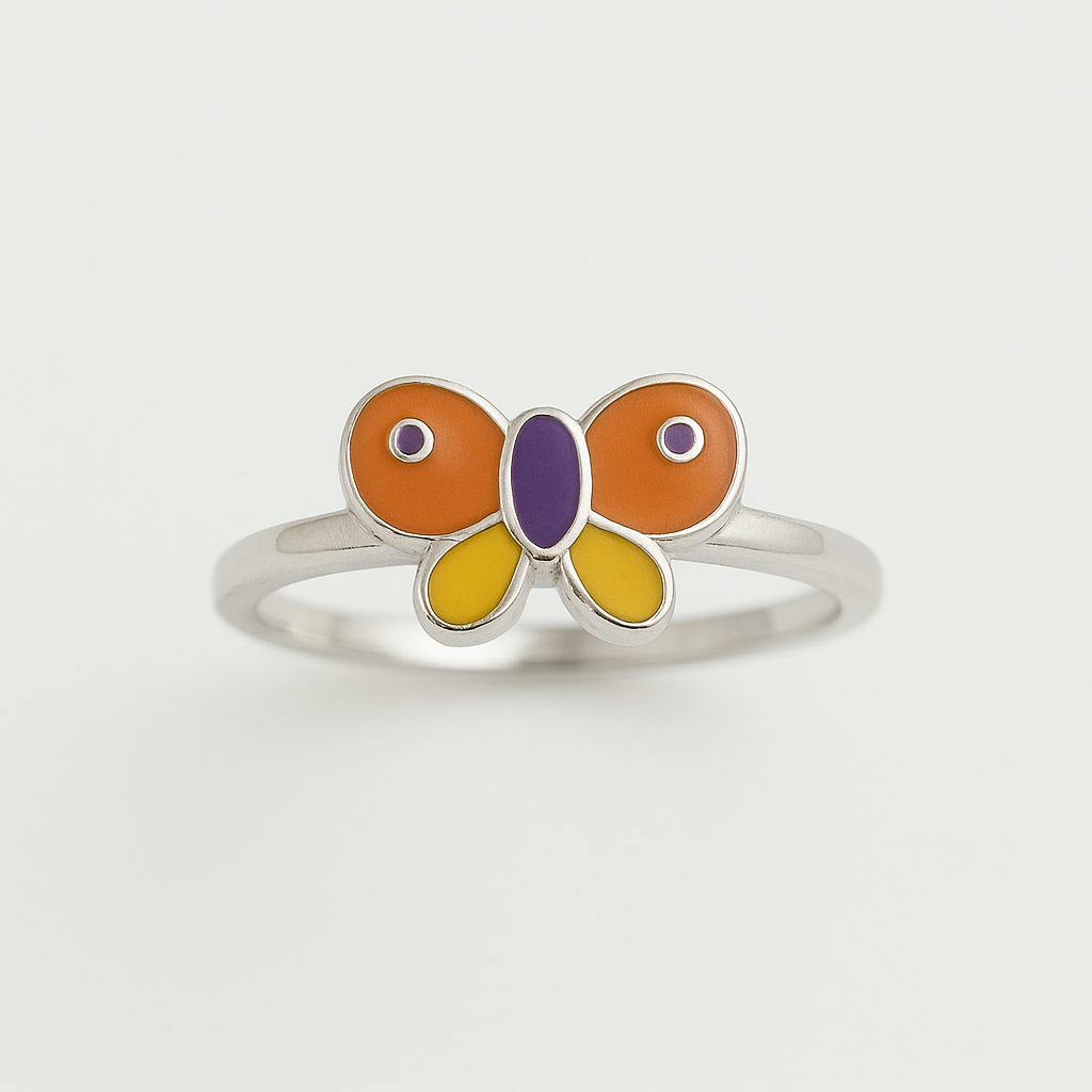 Orange Butterfly Ring
