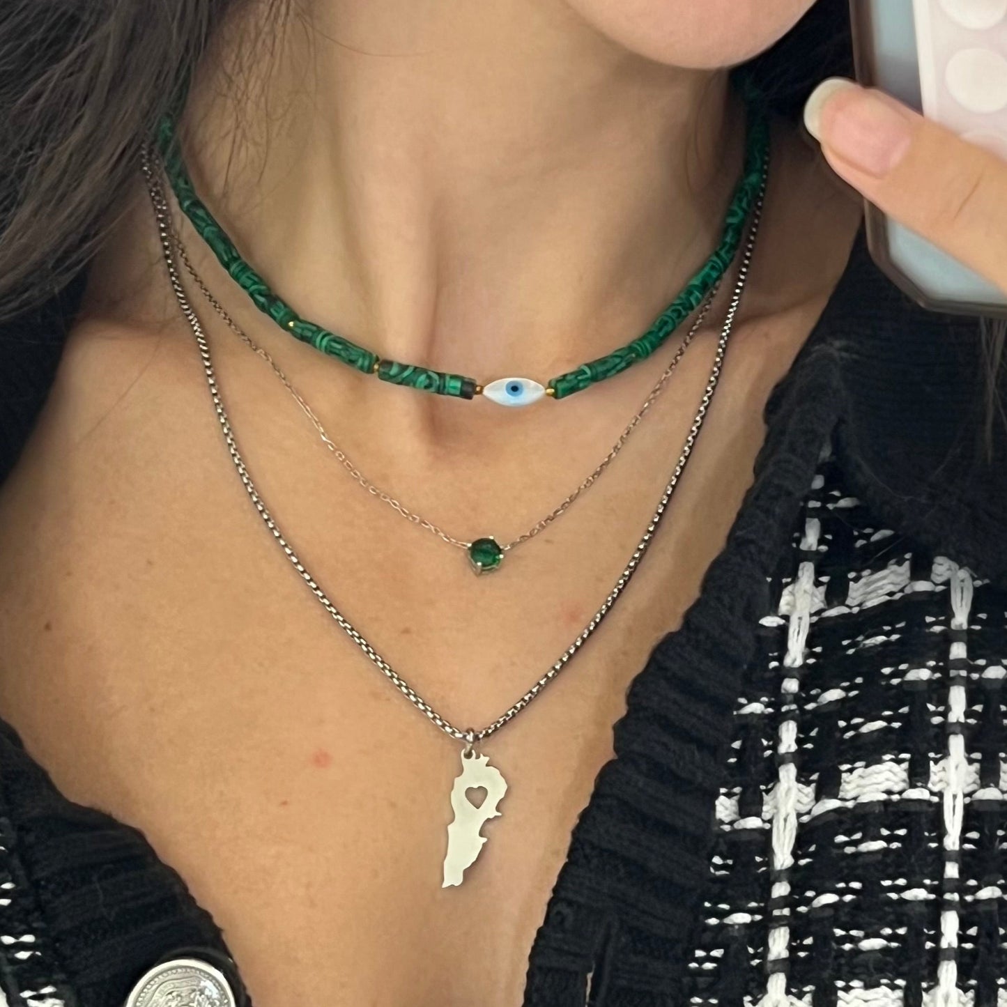 Malachite Eye Necklace