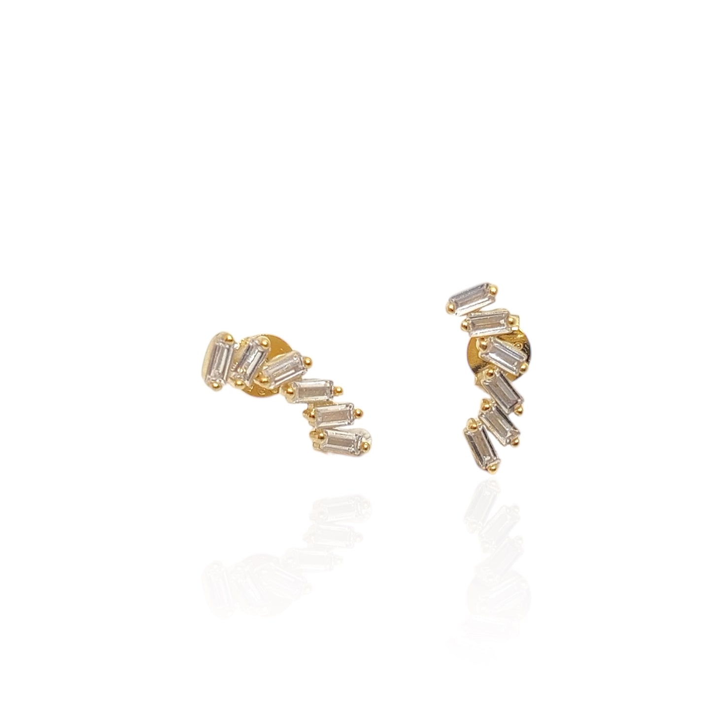 Baguette Burst Stud Earrings