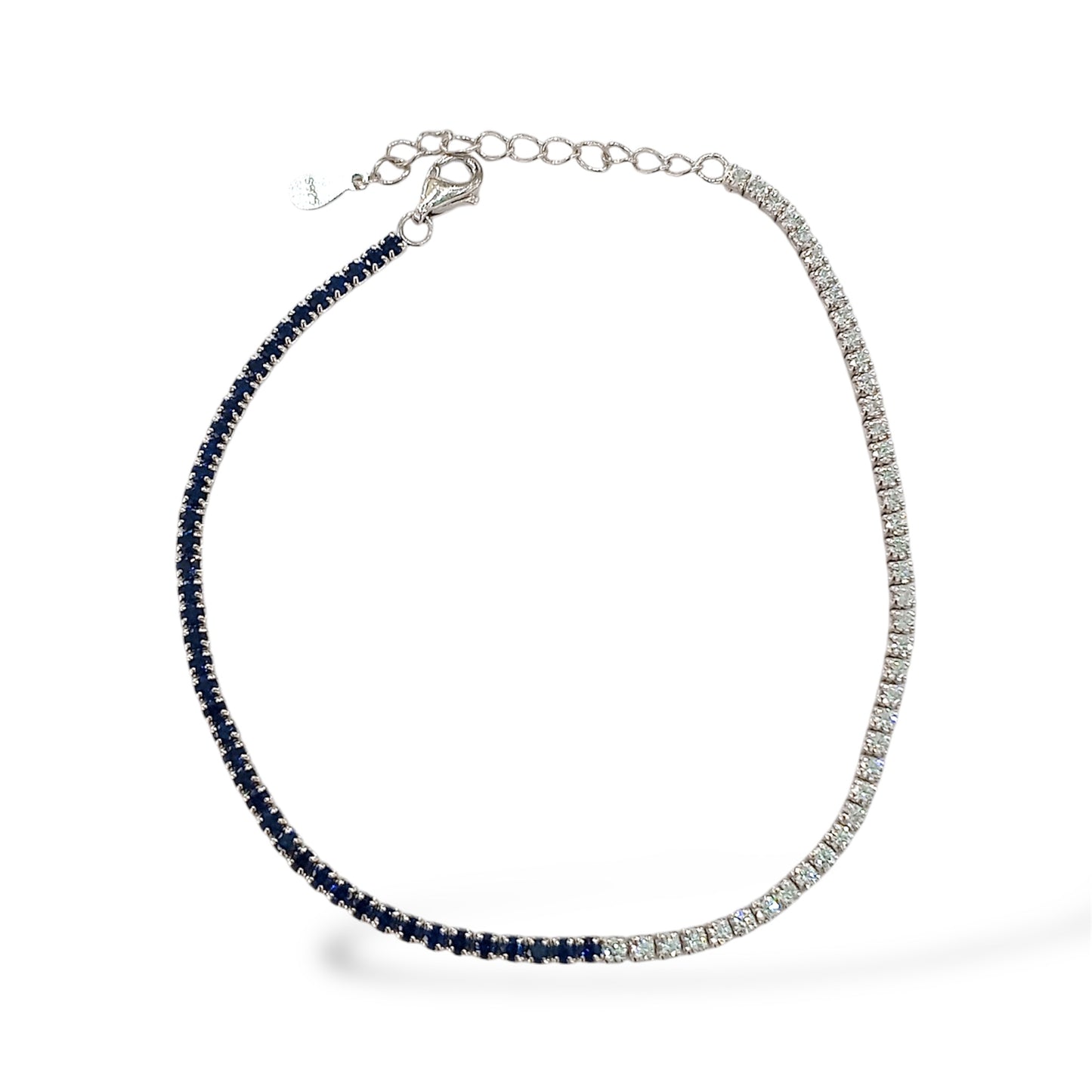 Sapphire & Zircon Tennis Bracelet