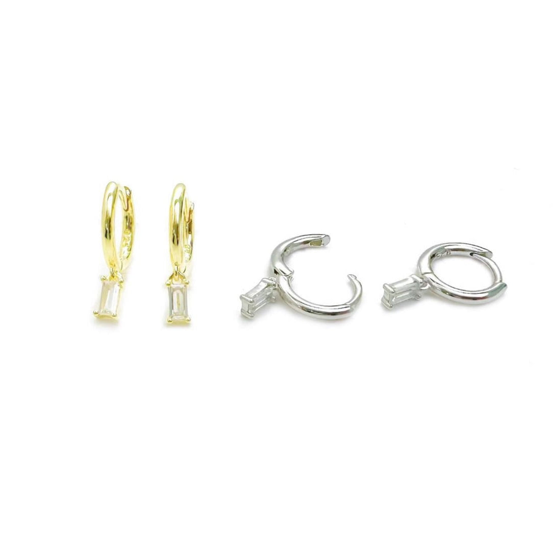 Baguette Drop Hoops