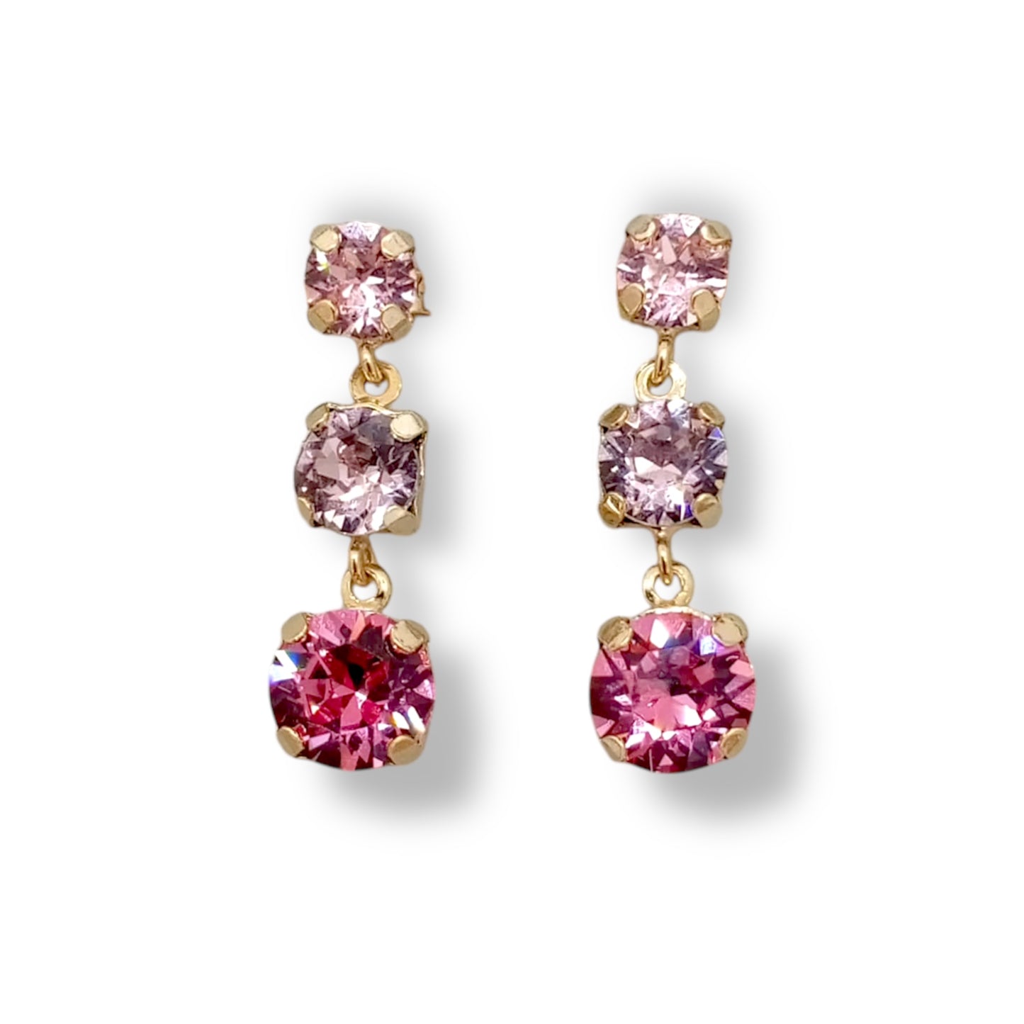 Shades Of Pink Swarovski Earrings