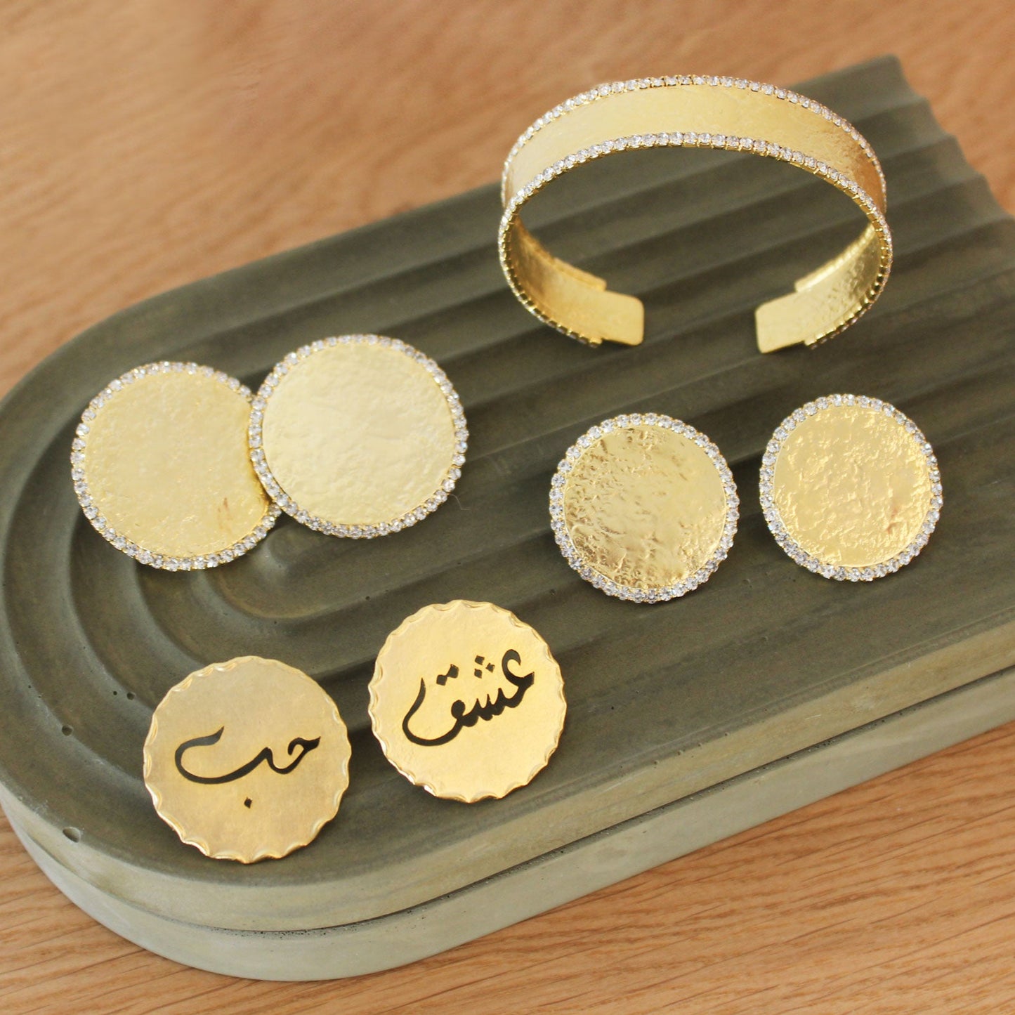 Round Zircon Earrings