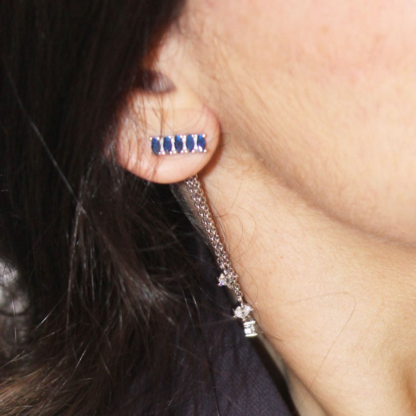 Emma Earrings in Sapphire