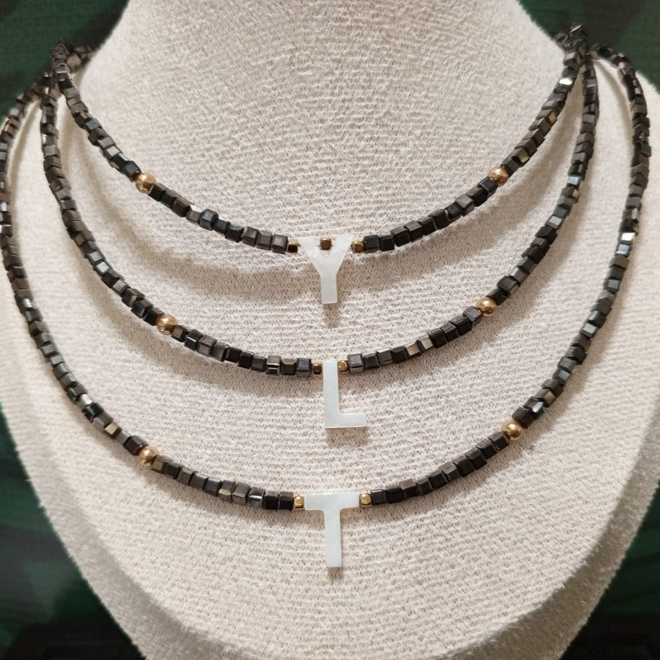 Mother of Pearl Letter Chocker