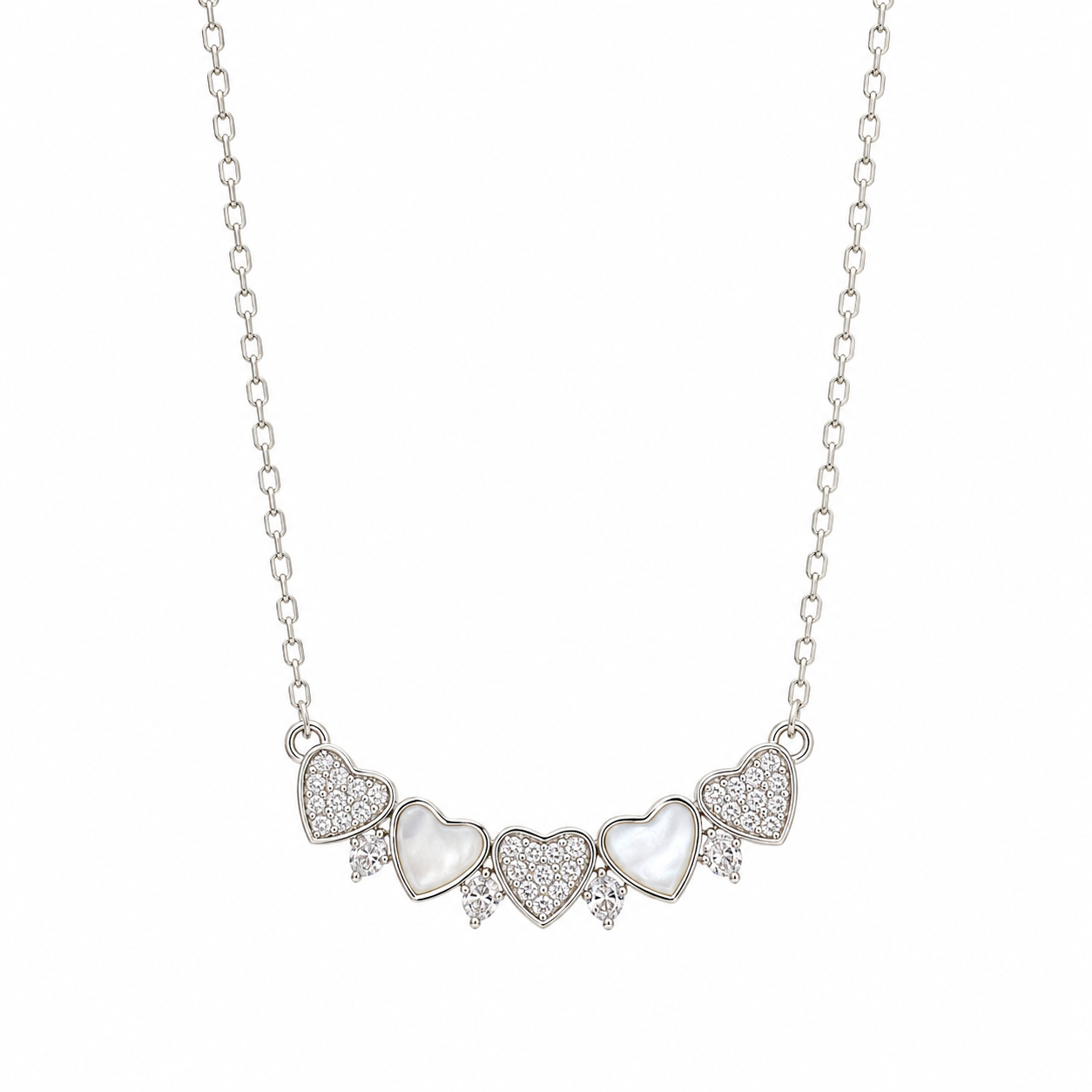 Stacked Hearts Necklace
