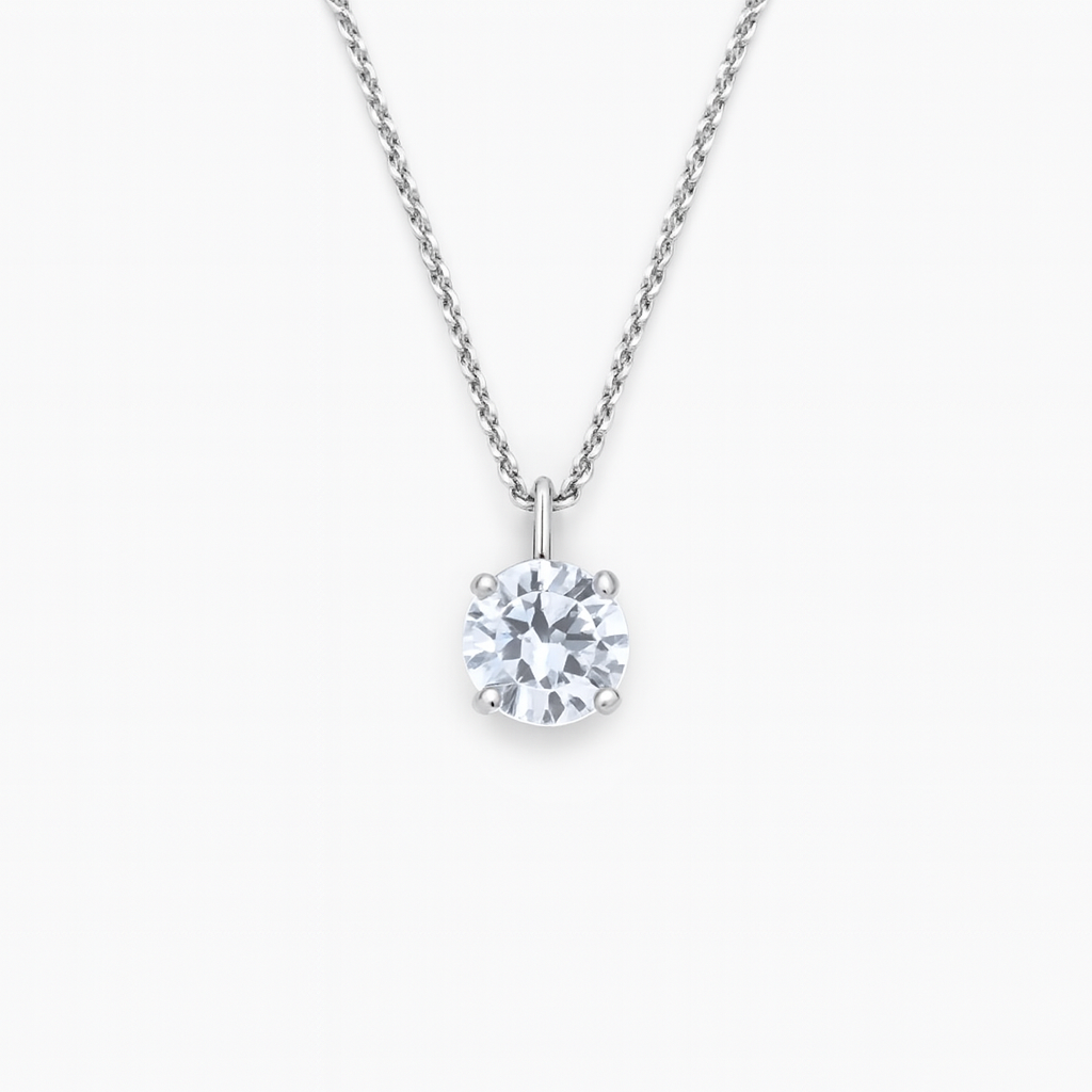 Big Zircon Pendant Necklace