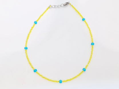 Yellow Beaded Anklet